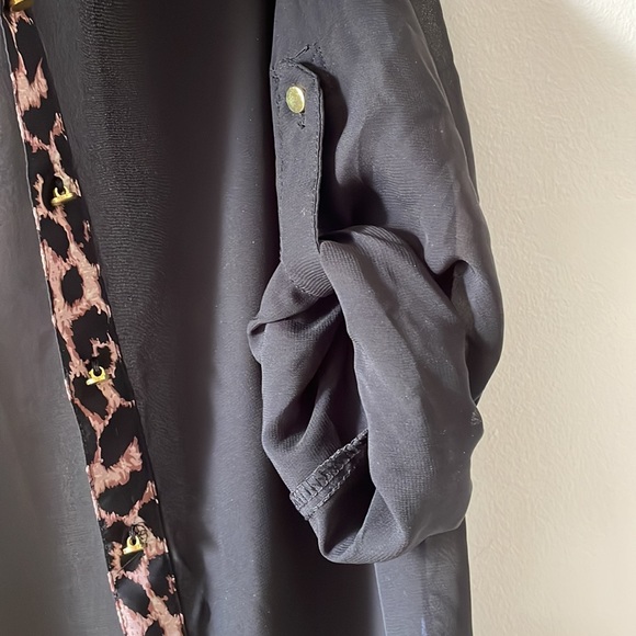 Sheer loose blouse Cover up Top Stella Tweed long sleeve size S - Picture 5 of 10